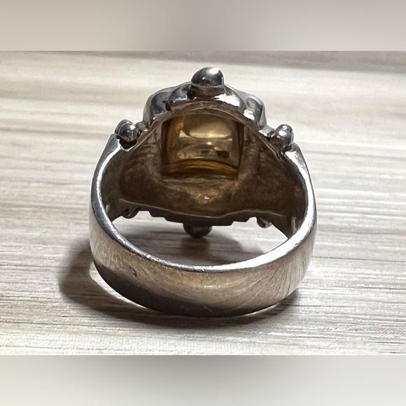 Vintage Designer ESPO Sterling Silver & 14K Yellow Gold Ring, Size 6, 8.1g - Picture 4 of 10